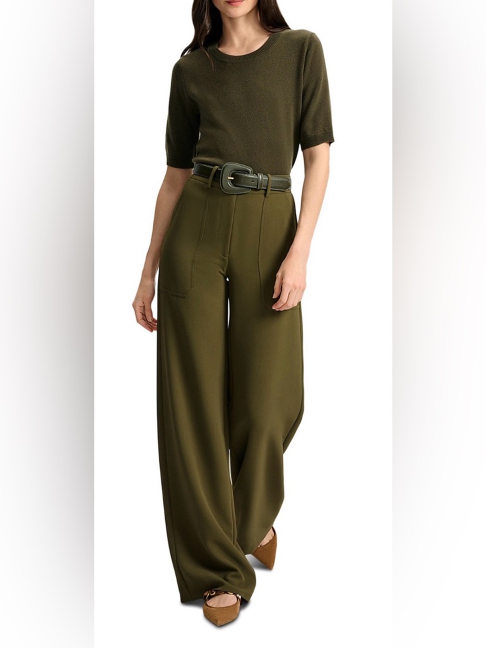 Veronica Beard Cole Pants in Cypress Green